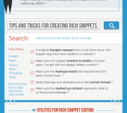 Infografía sobre Snippets en Google